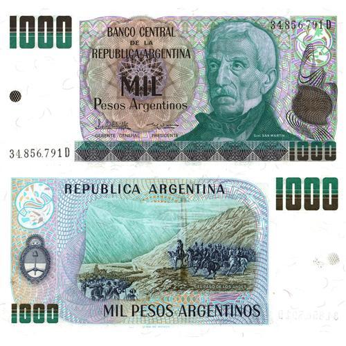 Argentine / 1.000 Pesos / 1983 / P-317(A) / Unc