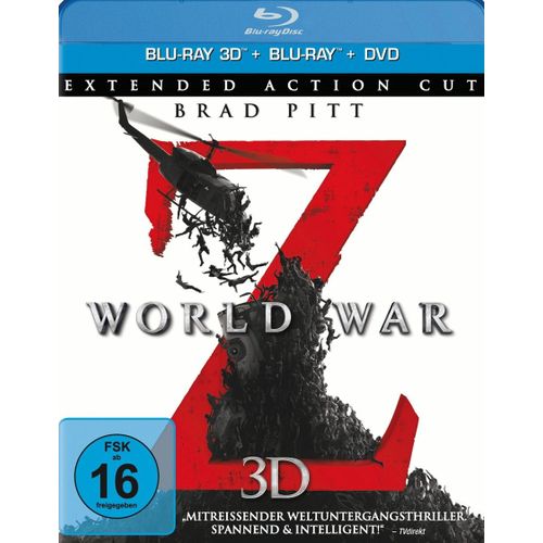 World War Z (Blu-Ray 3d, + Blu-Ray 2d, + Dvd, Extended Action Cut)