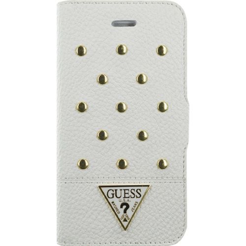 Etui À Rabat Folio Guess Clouté Blanc Gamme Tessi Pour Iphone 4 / 4s