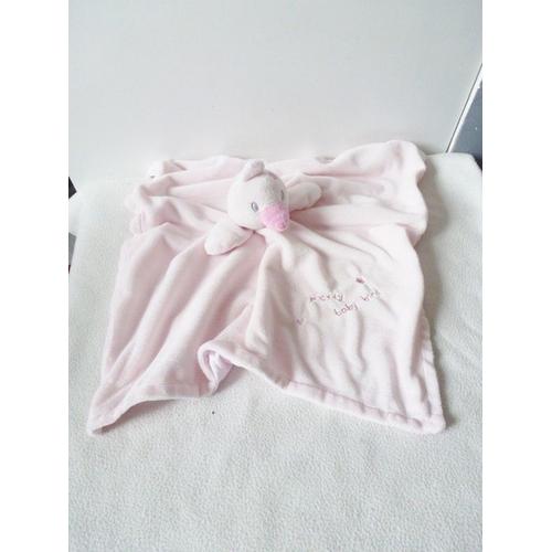 Doudou Plat Oiseau Primark Early Days Pretty Baby Bird Rose 47 Cm