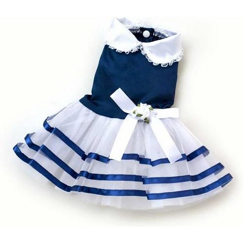 Robe De Princesse Pour Petit Chien (Bleu, S)-