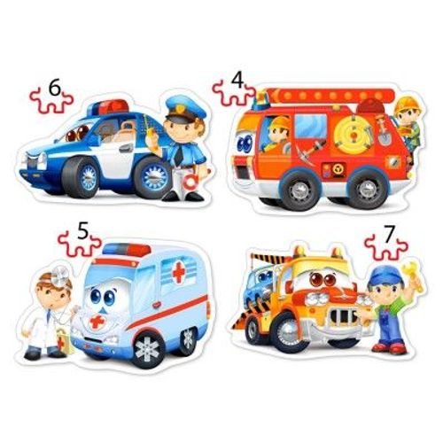 Puzzle Évolutif 4 À 7 Pièces : Services De Sauvetage