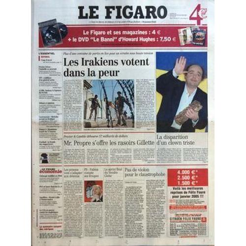 Figaro (Le) N° 18813 Du 29/01/2005 - Coup D'envoi Par Pierre Rousselin - Proche-Orient - L'embellie Se Poursuit - Tpi - Reddition D'un General Serbe - A Lille, Sarkozy A L'epreuve Du Terrain - Gastronomie - Michelin Accuse En Belgique - France 2 -...