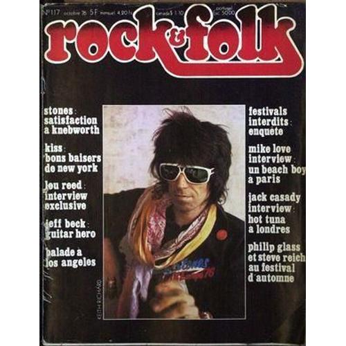 Rock And Folk N° 117 Du 01/10/1976 - Stones - Kiss  -   New York - Lou Reed - Jeff Beck - Balade A Los Angeles - Festivals - Mike Love - Jack Casady  -   Londres - Philip Glass Et Steve Reich - Keith Richard.