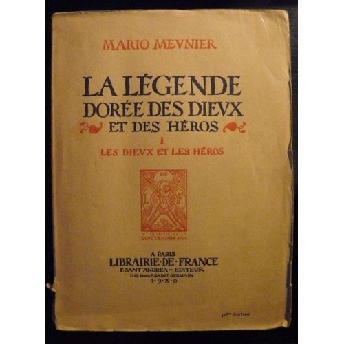 La Légende Dorée Des Dieux Et Des Héros  N° 1 1930