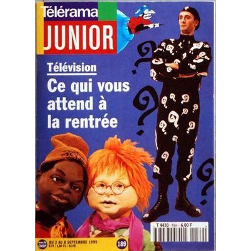 Telerama Junior N° 189 Du 02/09/1995 - Tele  -   Ce Qui Vous Attend A La Rentree - Caroline Avon