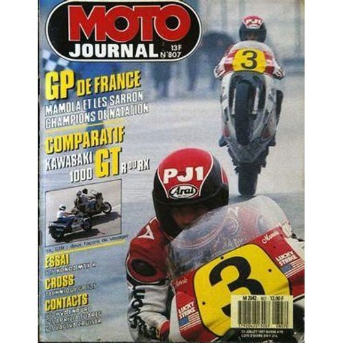Moto Journal N° 807 Du 23/07/1987 - Gp De France : Mamola Et Les Sarron. Champions De Natation. Comparatif : Kawasaki 100 Gt R Ou Rx. Essai : 125 Honda Mtx R.  Cross : Technique Gp 125. Contacts : 510 Hva Enduro. 125 Aprilia Tuareg. 125 Cagiva Cru...