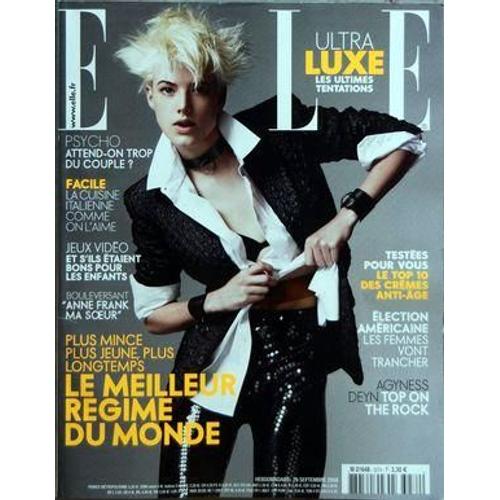 Elle N° 3274 Du 29/09/2008 - Agyness Deyn  -   Top On The Rock Ultra Luxe - Attend-On Trop Du Couple - La Cuisine Italiene - Jeux Video - Anne Frank  -   Ma Soeur - Le Meilleur Regime Du Monde - Election Americaine  -   Les Femmes Vont Trancher - ...