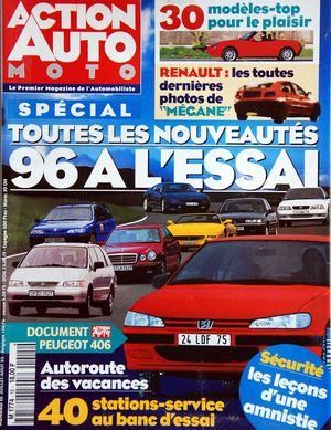 Action Auto Moto N° 15 Du 01/07/1995 - Special Toutes Les Nouveautes 96 - Peugeot 406 / Document - Autoroute Des Vacances / 40 Stations-Service - 30 Modeles-Top - Renault / Les Toutes Dernieres Photos De Megane