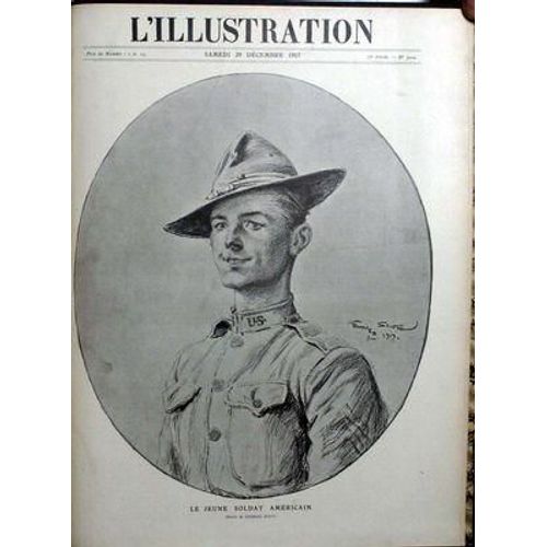 Illustration (L') N° 3904 Du 29/12/1917 - Le Jeune Soldat Americain / Dessin De Scott