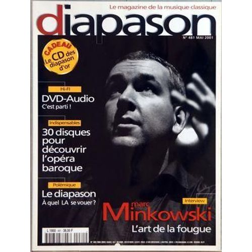 Diapason N° 481 Du 01/05/2001 - Dvd-Audio - 30 Disques Pour Decouvrir L'opera Baroque - Le Diapason  - Marc Minkowski