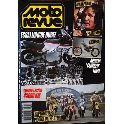 Moto Revue N° 2865 Du 13/10/1988 - Essai Longue Duree. Yamah Fj 1200 43000 Km. Supermotard : Pidoux In The Storm. Alain Prieur : Pari Tenu ! Exclusif : Aprilia Climber Trial.