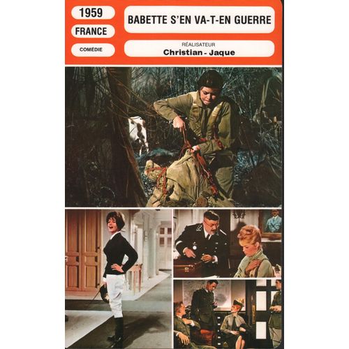 Fiche Monsieur Cinéma Babette S'en Va En Guerre