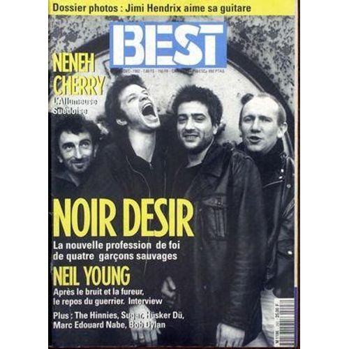 Best N° 293 Du 01/12/1992 - Jimi Hendrix - Neneh Cherry - Noir Desir - Neil Young - The Hinnies - Sugar - Hôçásker Dôçá - Marc Edouard Nabe - Bob Dylan.