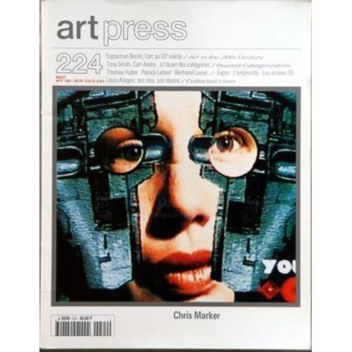 Art Press N° 224 Du 01/05/1997 - Chris Marker - Exposition Berlin - L'art Au 20eme Siecle - Tony Smith - Carl Andre  -   A L'ecart Des Categories - Beyond Categorization - Thomas Huber - P. Lebret - B. Lavier - Expos  -   L'empreinte Des Annees 30...