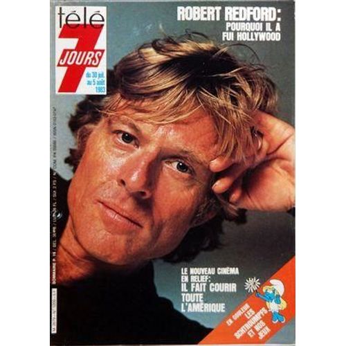 Couverture Isolee De Tele 7 Jours N° 1209 Du 30/07/1983 - Robert Redford -  Le Cinema En Relief