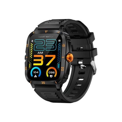 Rainbuvvy Kt71 Smartwatch 1.96 Pouces 107 Modes D'exercice Bluetooth Surveillance D'appel Frequence Cardiaque Surveillance Du Sommeil Sante Tracker Step 430mah Noir
