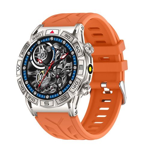 Rainbuvvy Kc80 Smartwatch 1.43 Pouces Bluetooth Appel Frequence Cardiaque Surveillance Du Sommeil Sante Tracker Step 450mah Montre De Sport Montre Pour Hommes Orange