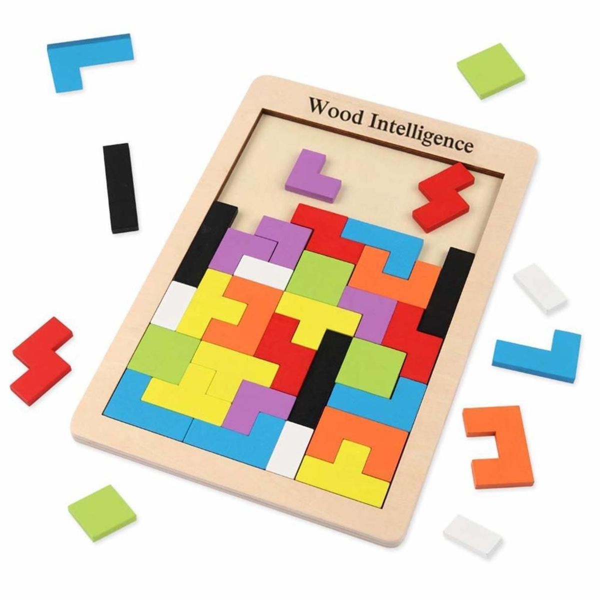 Tetris Tangram Puzzles En Bois Jouets D'apprentissage Didact... - 2