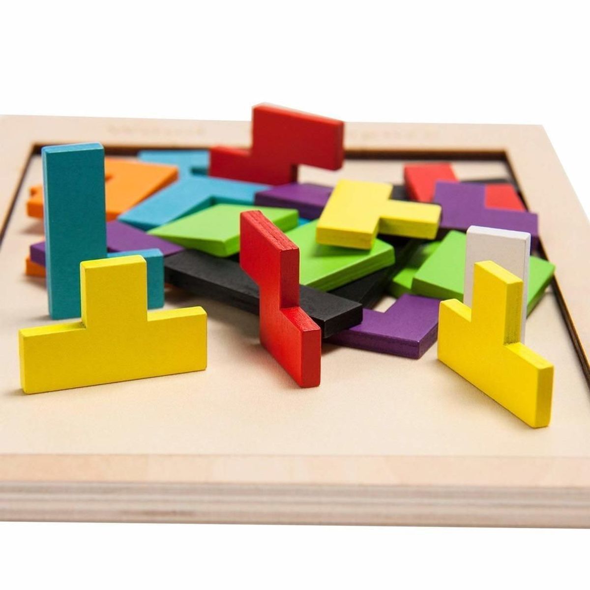 Tetris Tangram Puzzles En Bois Jouets D'apprentissage Didact... - 4