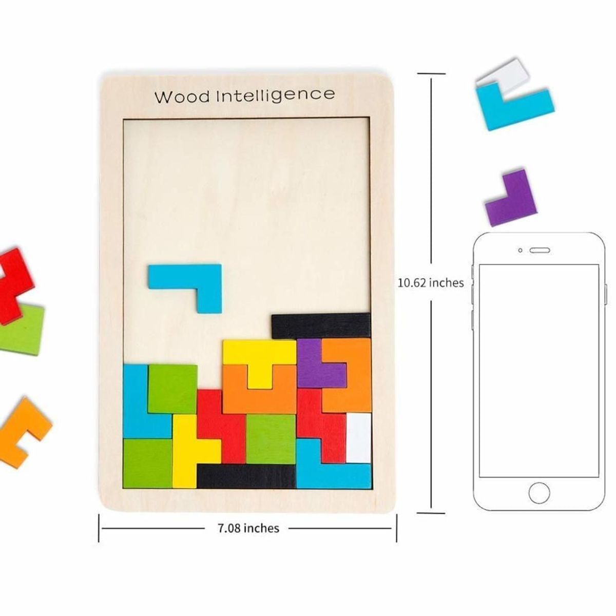 Tetris Tangram Puzzles En Bois Jouets D'apprentissage Didact... - 6