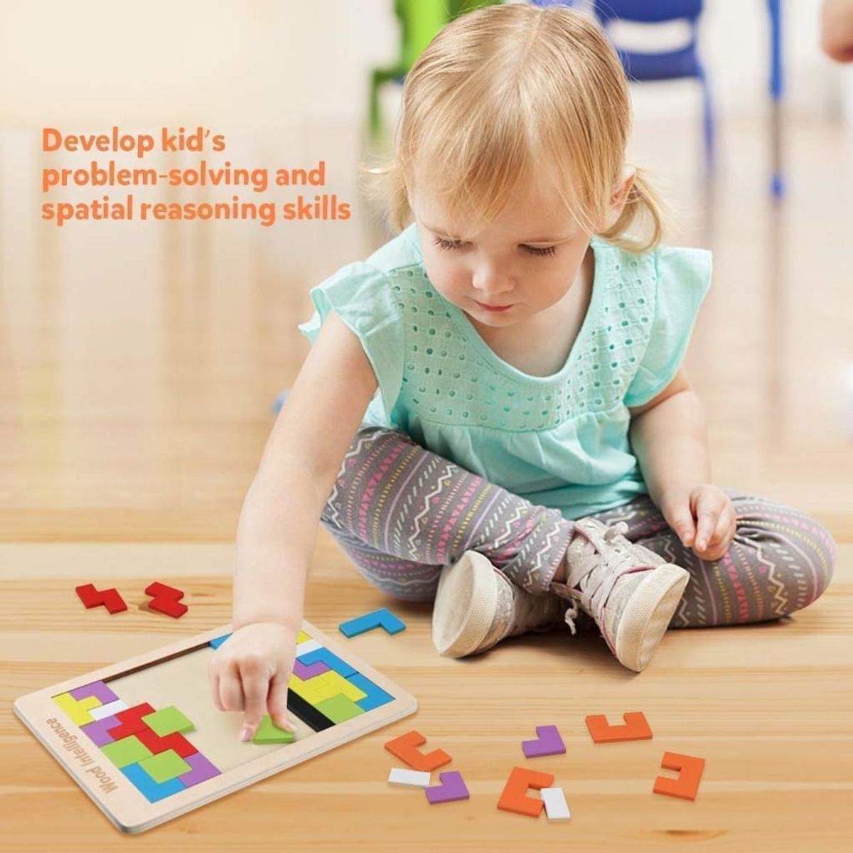 Tetris Tangram Puzzles En Bois Jouets D'apprentissage Didact... - 7