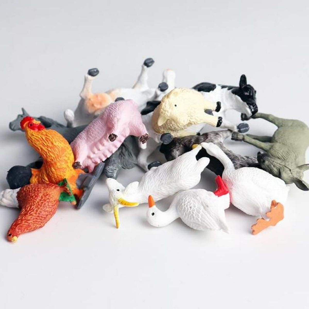 Ensemble De Figurines D'animaux De La Ferme, 12 Pices, Coch... - 4