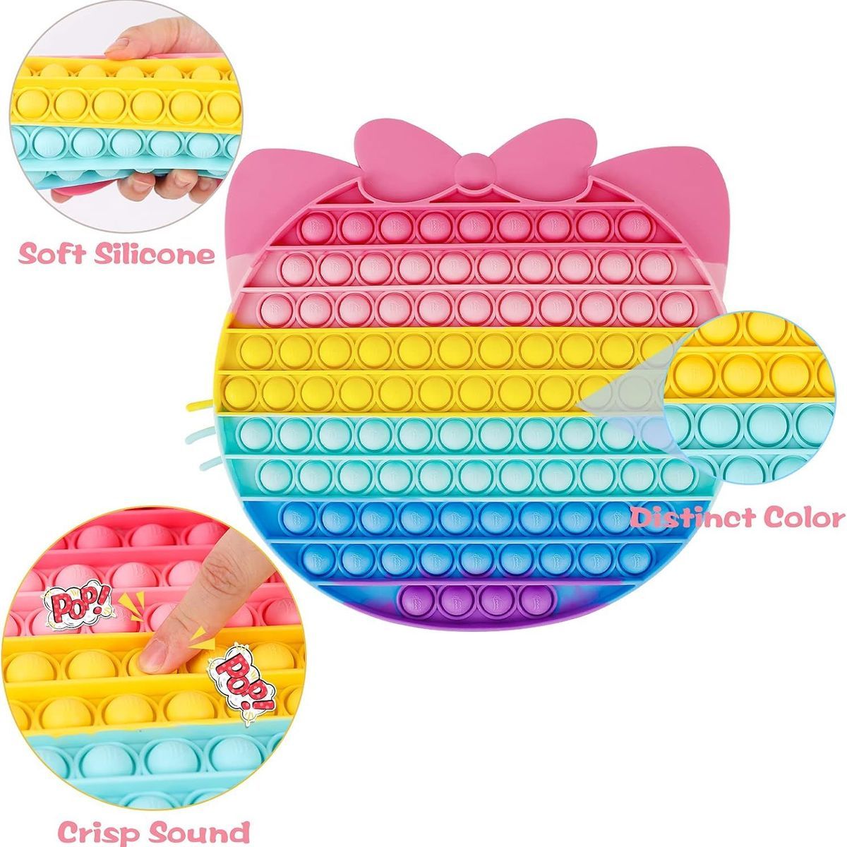 Gros Push Popper It Cute Fidget Pop Pops Sensoriel, Goodnice... - 3