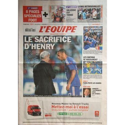 Equipe (L') N° 20414 Du 01/06/2010 - Coupe Du Monde De Foot / Le Sacrifice De Henry - Domenech - Les Bafana Se Rassurent - Ligue 1 / Paris Piste Les Diarra - Euro 2006 / Lambert Et La Priorite Aux Stades -