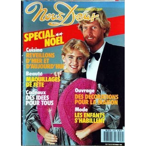Nous Deux N° 2059 Du 17/12/1986 - Special Noel / Cuisine- - Beaute - Cadeaux - Des Decorations Pour La Maison - Les Enfants S'habillent - Gerard Depardieu Et Pierre Richard