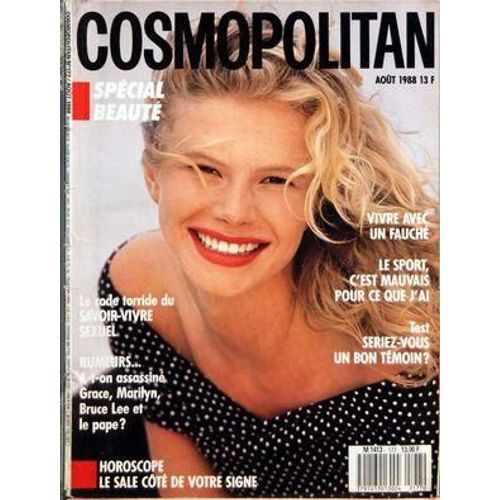 Cosmopolitan N° 177 Du 01/08/1988 - Special Beaute - Le Code Torride Du Savoir-Vivre Sexuel - A-T-On Assassine Grace  -   Marilyn  -   Bruce Lee Et Le Pape - Vivre Avec Un Fauche - Le Sport - Seriez-Vous Un Bon Temoin