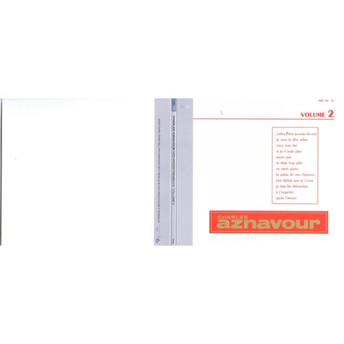 Charles Aznavour Réenregistrements Columbia Volume 2 (1964) Gatefold Card Board Sleeve Replica  Cd