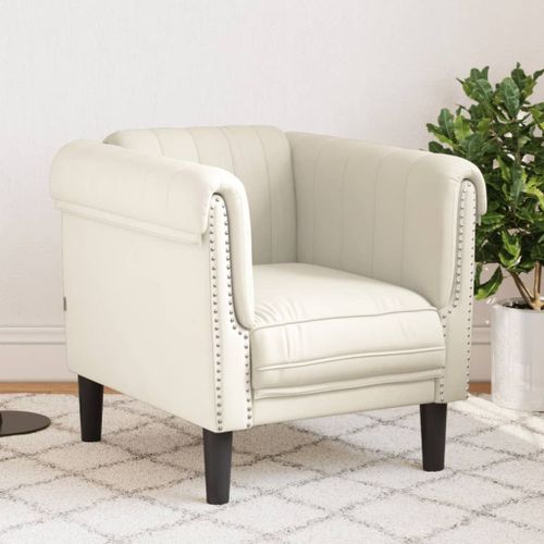 Vidaxl Fauteuil Crème Velours