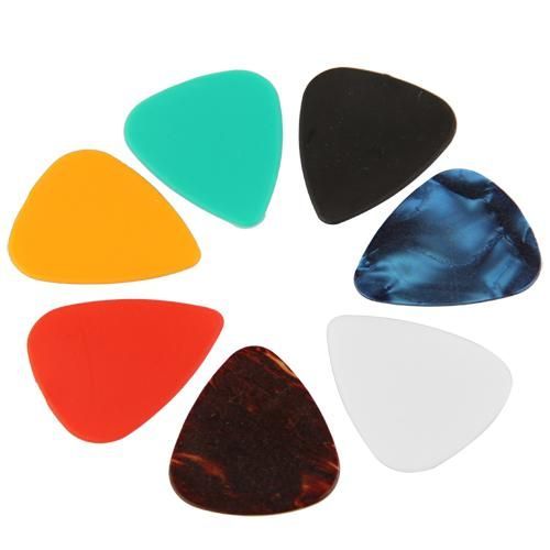 Lot 100 Mediators Plectres 0.71mm Guitare Multicolores