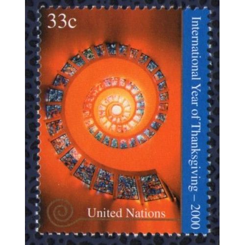 Nations Unies 2000 Onu Neuf Thanksgiving Spirale En Relief