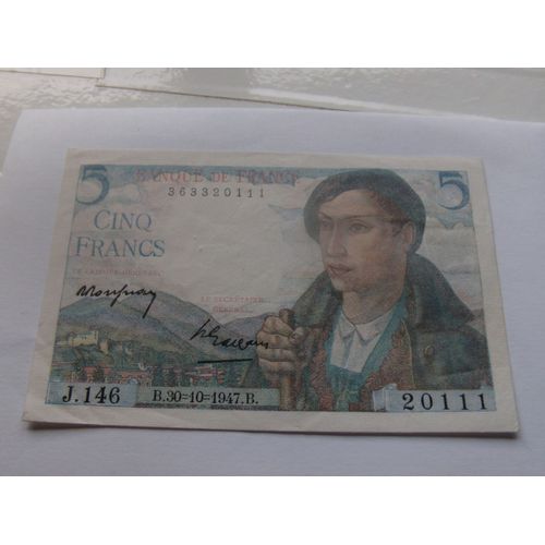 Billet 5 Francs « Le Berger » 30.10.1947