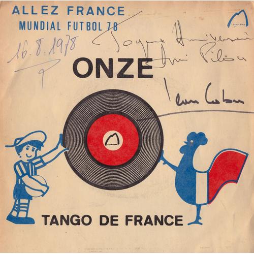 Ultra Rare 45t Allez France Mundial Futbol 78 Dédicacé Par Jean Cabu