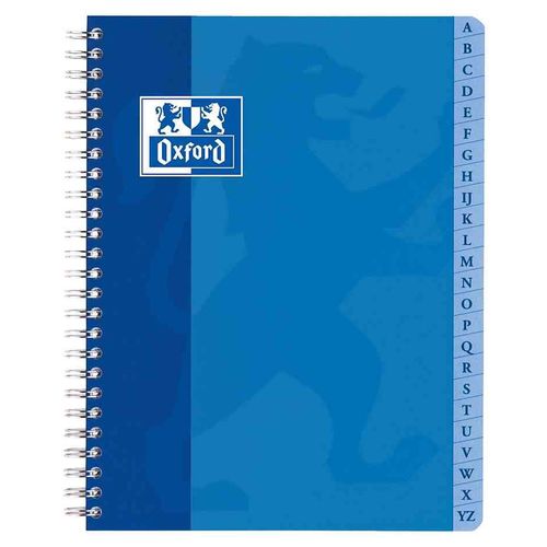 Oxford Lot De 10 Carnets Répertoire Double Spirale 17x22 Cm 90 Feuilles 90g Coloris Aléatoire