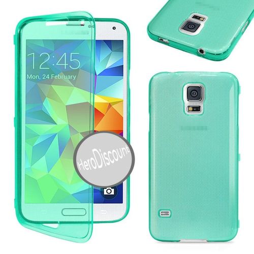 Coque Etui Housse Etui À Rabat Silicone Gel Pour Samsung Galaxy Note 4 + Film + Stylet Offert ! - Vert
