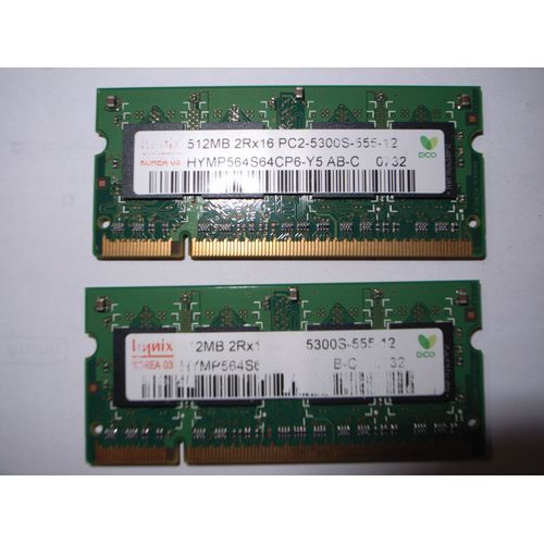 HYNIX - Mémoire - 512 mb - 2Rx16 PC2-5300S-555-12 - DIMM 184 broches