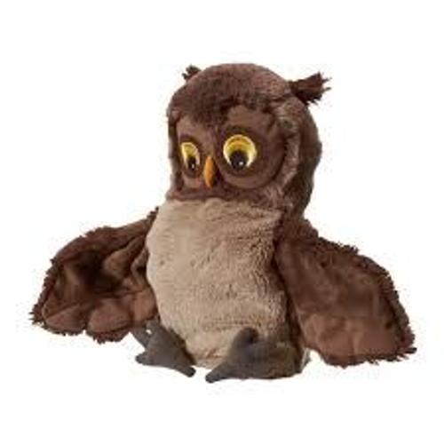 Doudou Marionnette Hibou Chouette Marron Beige Ikéa