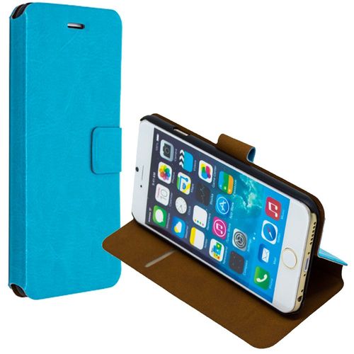 Etui Type Portefeuille City Pour Iphone 6 Plus Rabat Latéral Turquoise Fermeture Magnétique