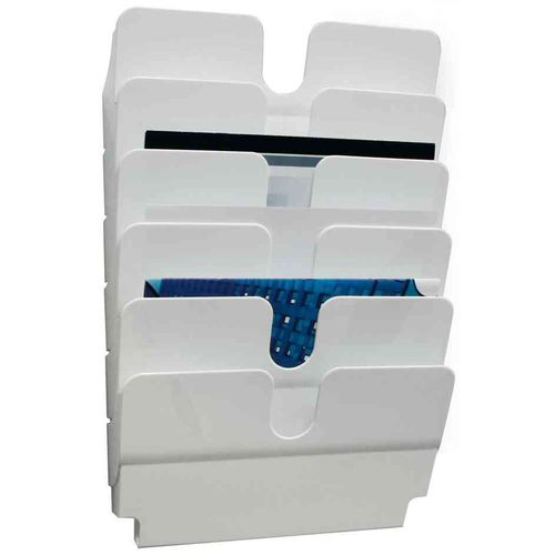 Durable Kit Présentoir Mural "Flexiplus 6" A4 À L'italienne Cap 23mm Blanc