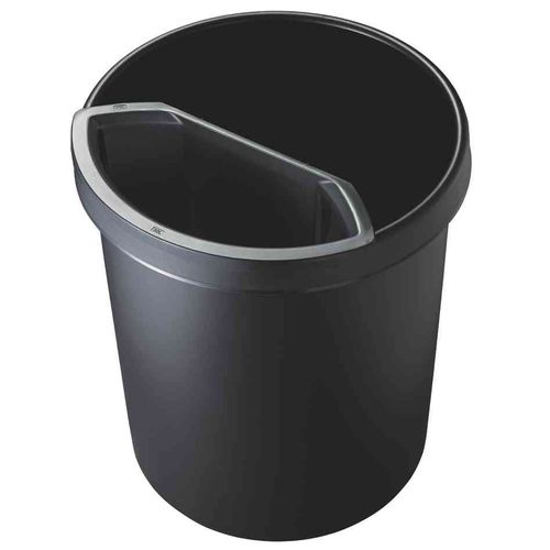 Helit Corbeille À Papier En Plastique, Ronde, 30 Litres, Rouge