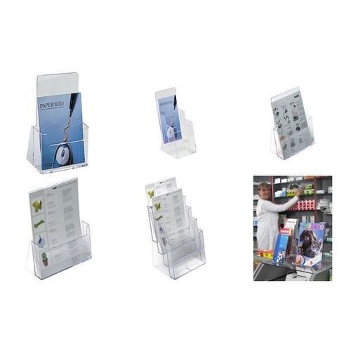 Helit Porte-Brochure De Table, A4 Portrait, 1 Compartiment