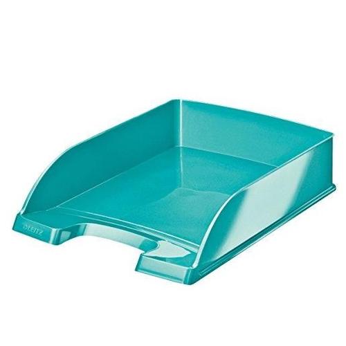 Leitz Lot De 3 Corbeilles À Courrier Wow Polystyrol Bleu Turquoise