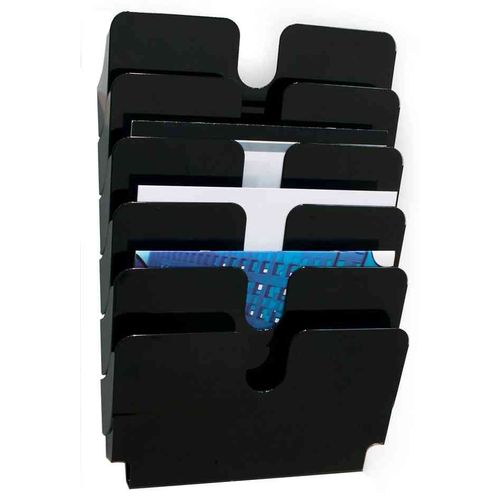 Durable Kit Présentoir Mural "Flexiplus 6" A4 À L'italienne Cap 23mm Noir