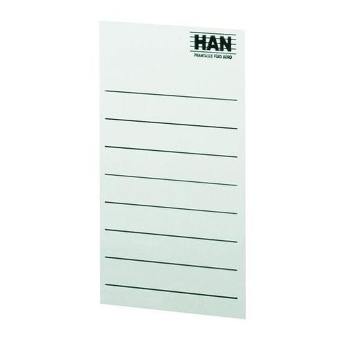 Han Etiquette Pour Porte-Revues 65 X 104 Mm Blanc 1 Feuille A4 De 8