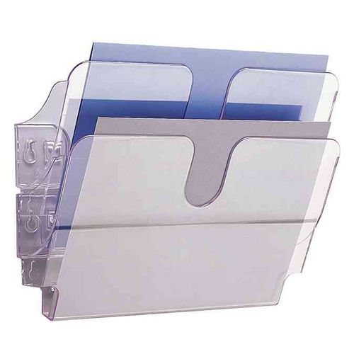 Durable Kit Présentoir Mural "Flexiplus 2" A4 À L'italienne Cap 23mm Transparent