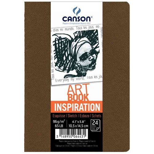 Canson Carnet De Dessins Artbook Inspiration, A4, Brun Clair
